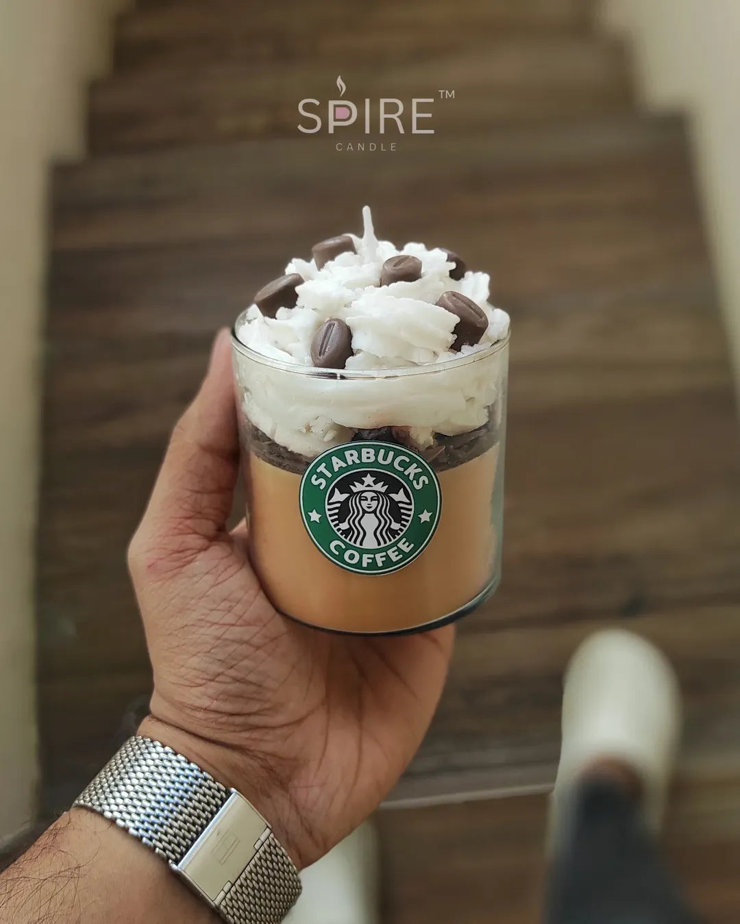 Starbuck Coffee cream Candle