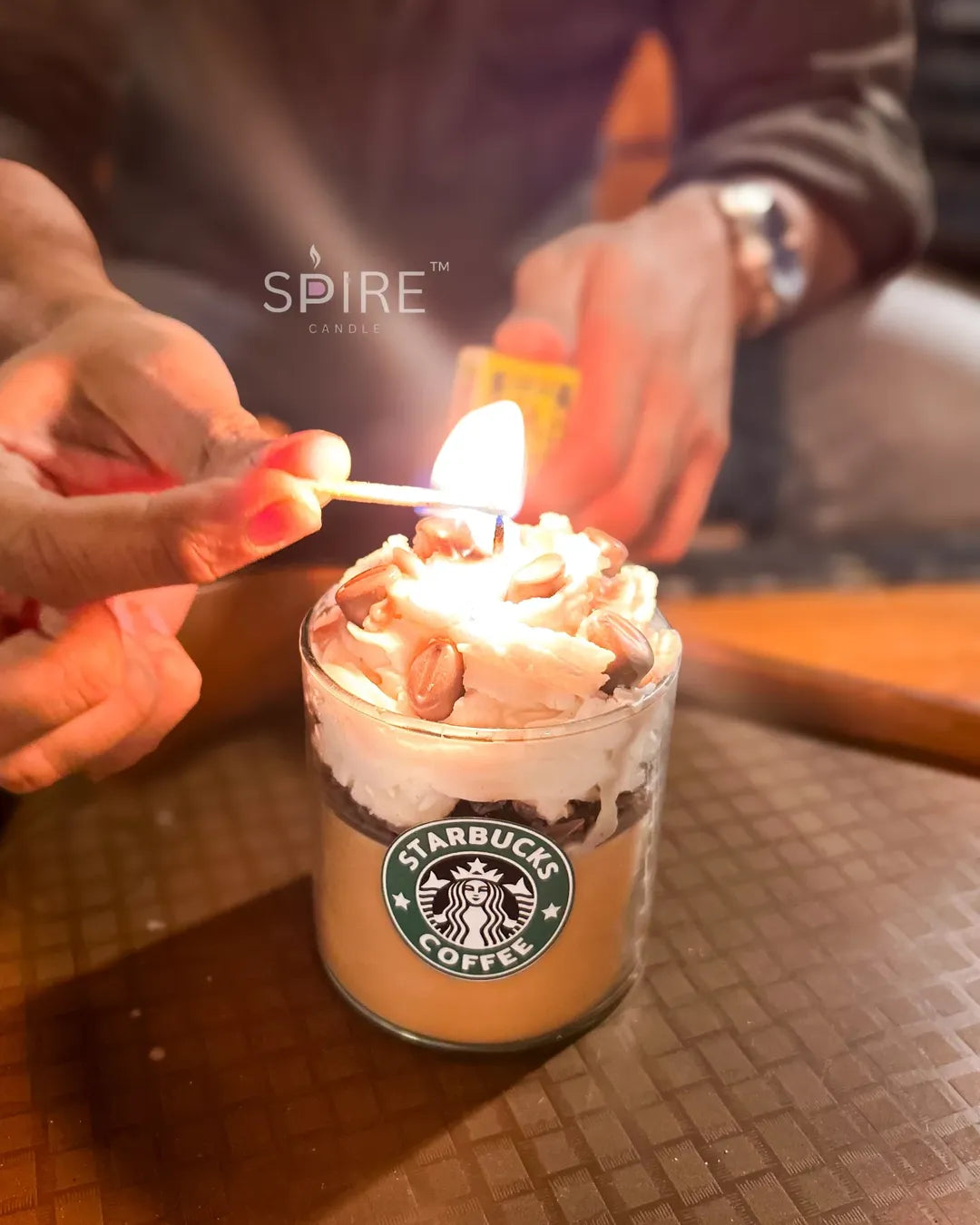 Starbuck Coffee cream Candle