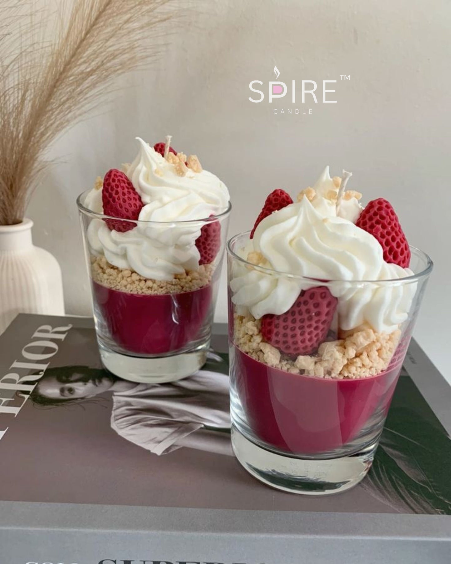 Strawberry Glass Jar Candle