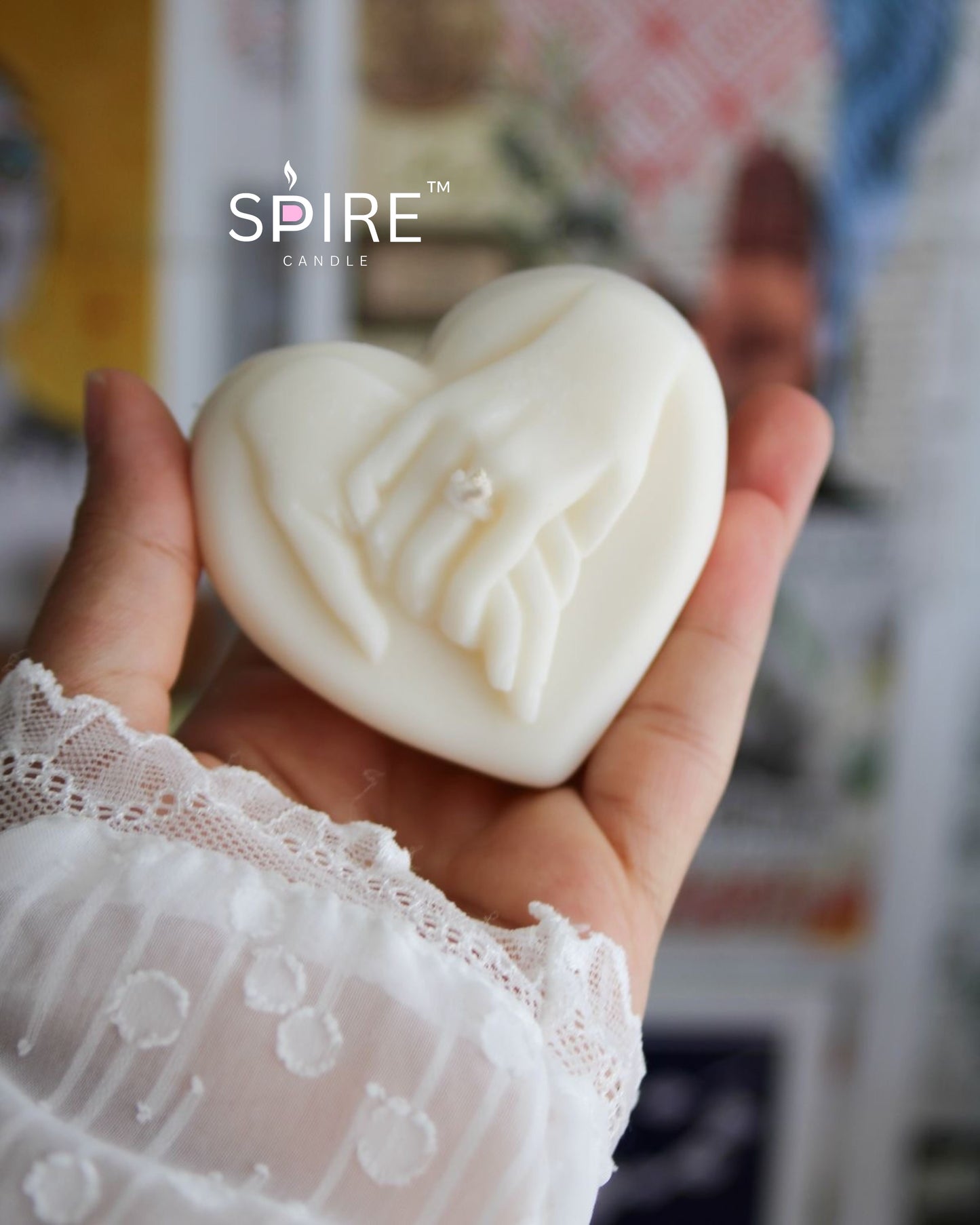 Hands on Heart Candle