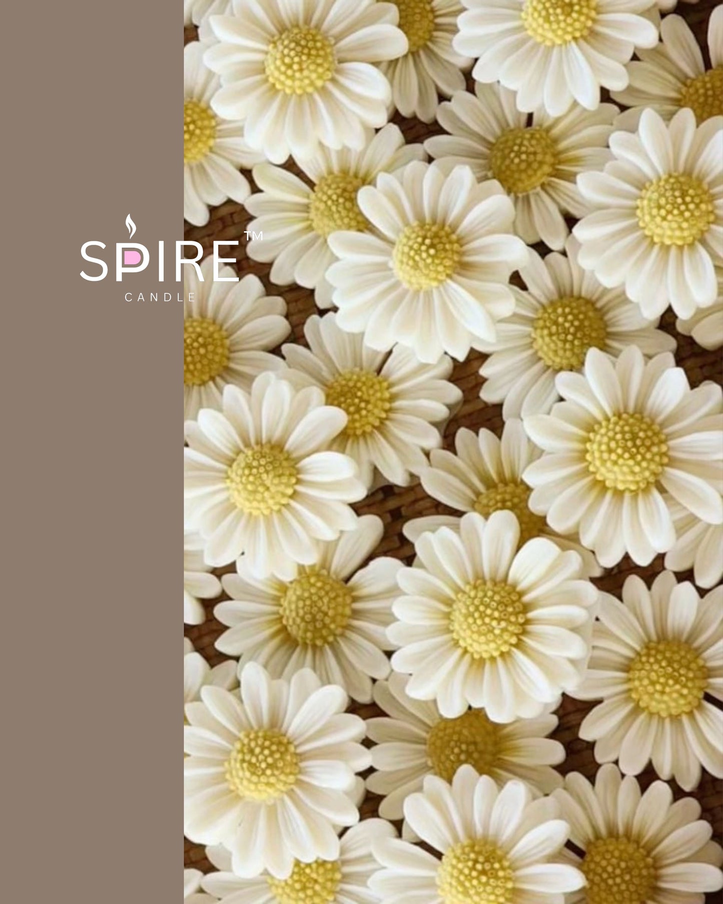 Daisy flower candle