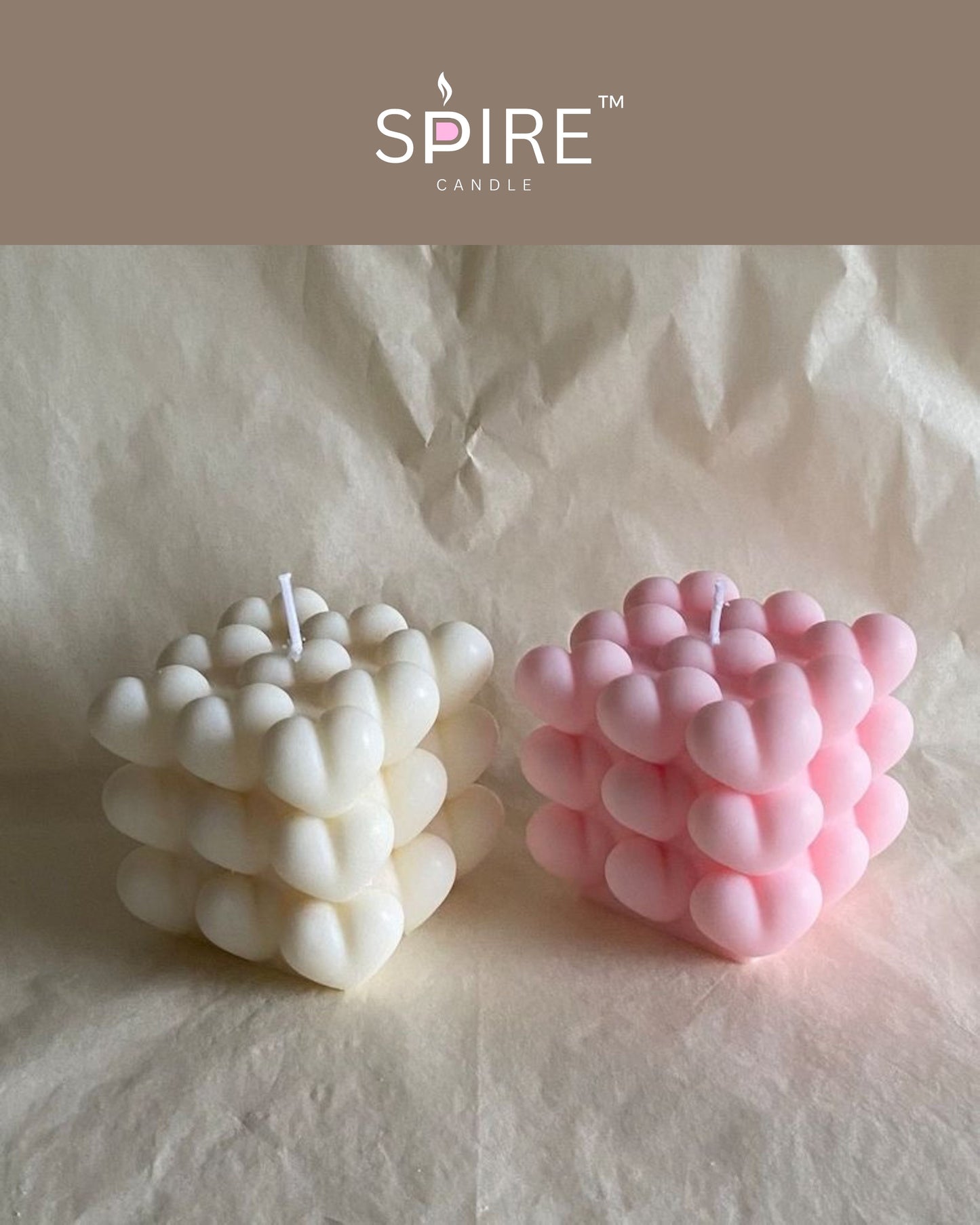Heart Bubble Candle