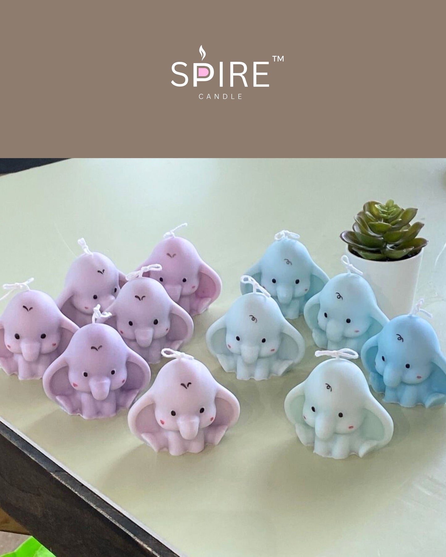 Baby Elephant Candle