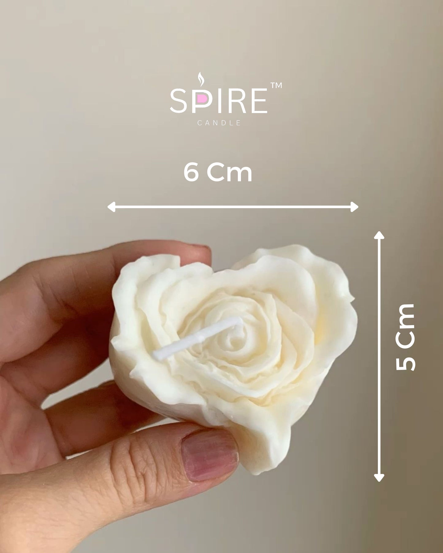 Rose Petals Heart Candle
