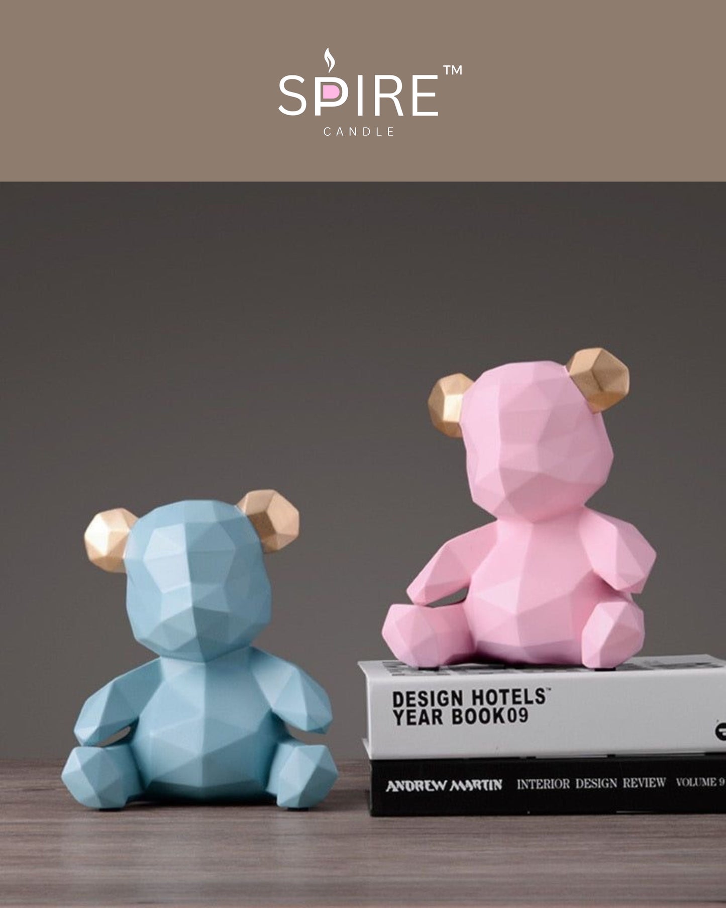 Crystal Teddy Big Candle