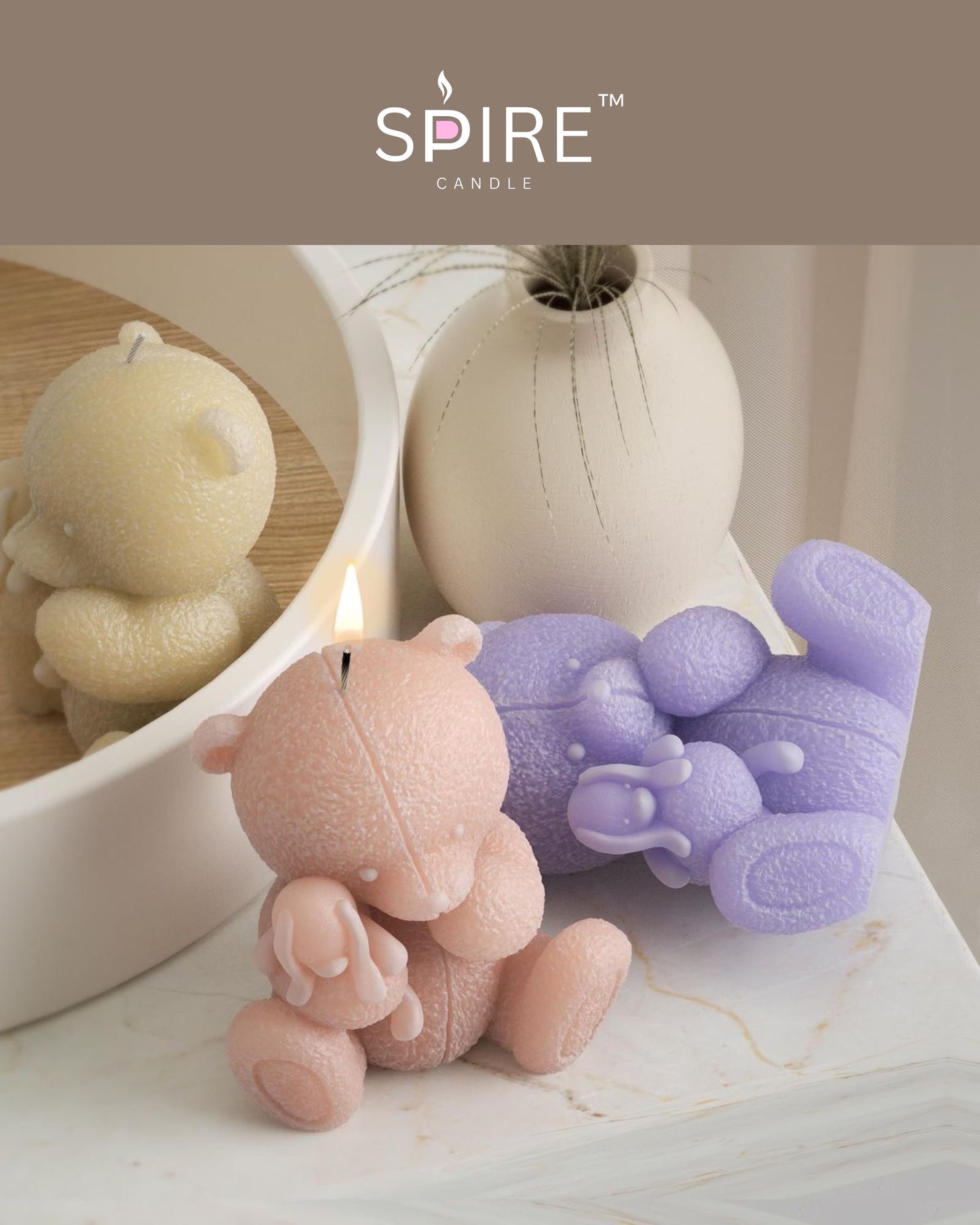 Baby with Teddy Candle
