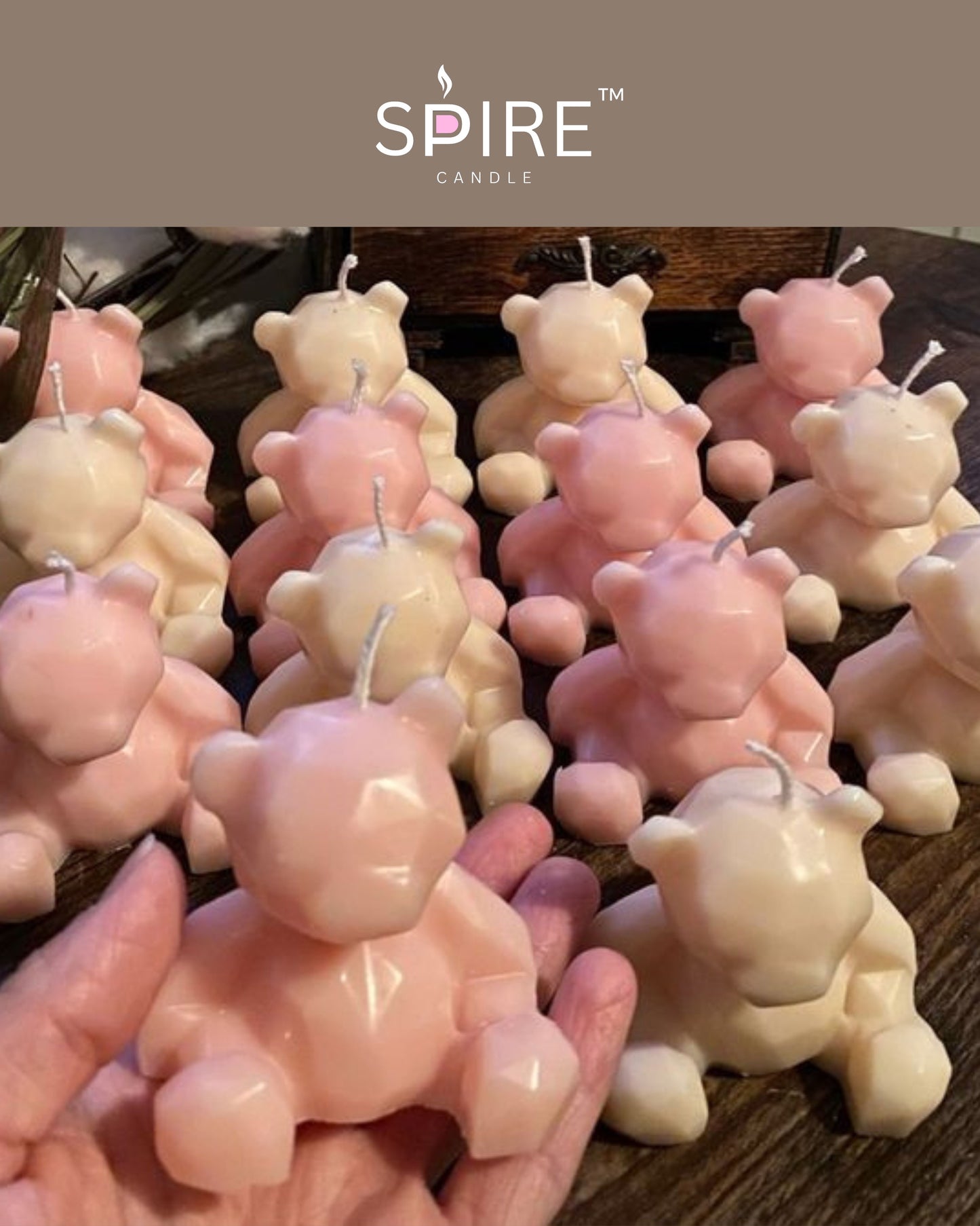 Crystal Teddy Big Candle