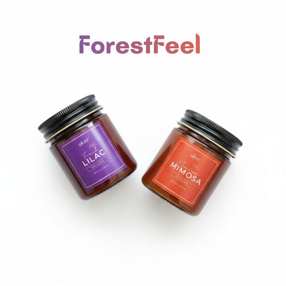 FORESTFEEL LILAC & MIMOSA JAR CANDLE (PACK OF 2 JAR CANDLES)