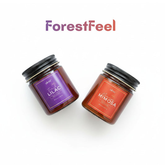 FORESTFEEL LILAC & MIMOSA JAR CANDLE (PACK OF 2 JAR CANDLES)