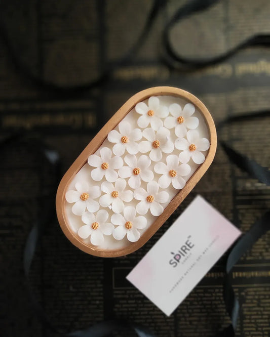 Concrete Jar Flower Candle