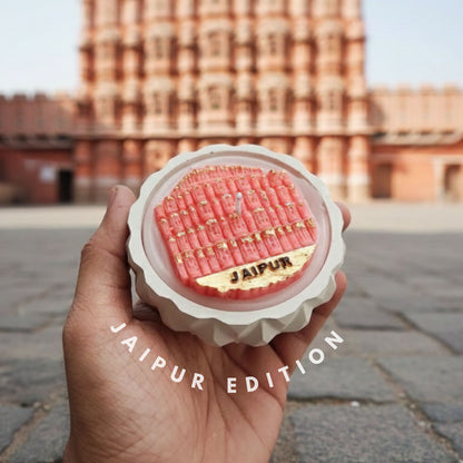 JAIPUR HAWAMAHAL CONCRETE JAR CANDLE | JAIPUR EDITION | SOY WAX SCENTED CANDLE | LAVENDER SCENTED