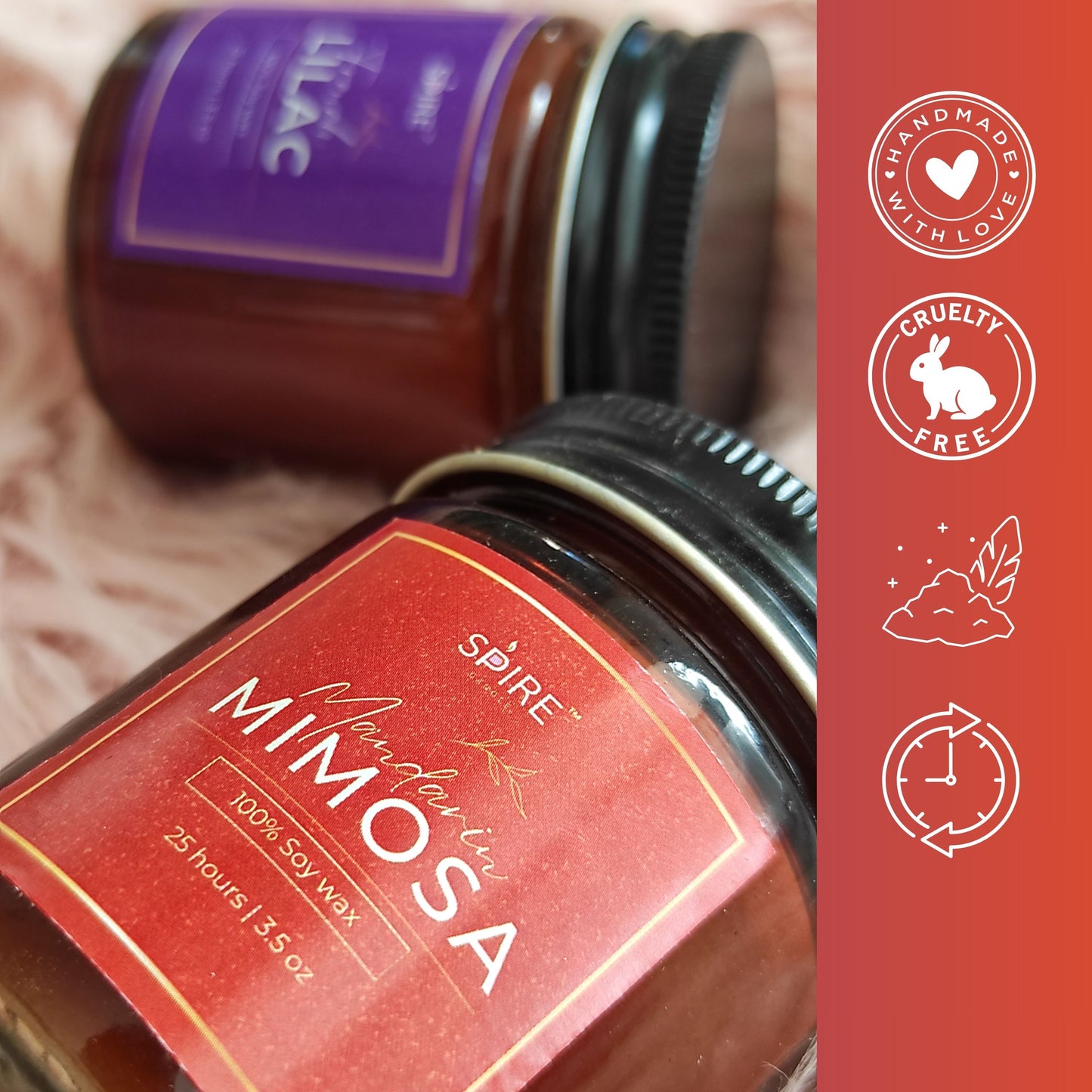 FORESTFEEL LILAC & MIMOSA JAR CANDLE (PACK OF 2 JAR CANDLES)