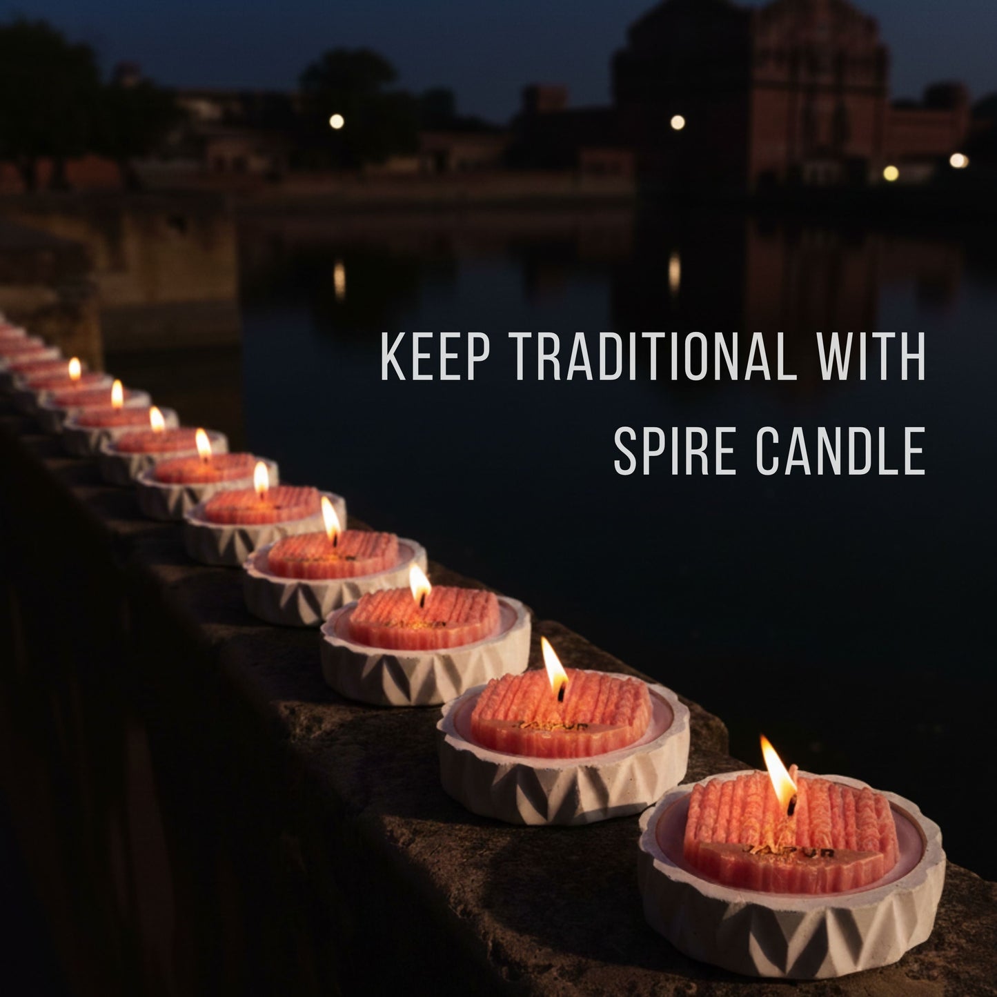 JAIPUR HAWAMAHAL CONCRETE JAR CANDLE | JAIPUR EDITION | SOY WAX SCENTED CANDLE | LAVENDER SCENTED