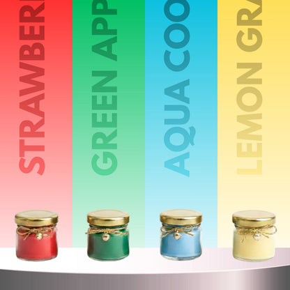 CHRISTMAS JAR CANDLES IN 4 DIFFERENT FRAGRANCE (PACK OF 4 ) | CHRISTMAS EDITION
