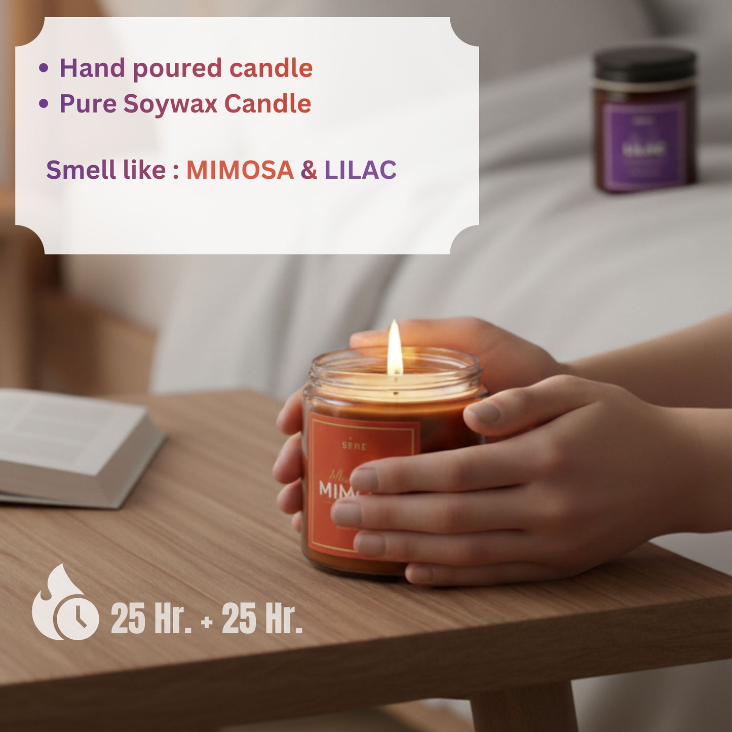 FORESTFEEL LILAC & MIMOSA JAR CANDLE (PACK OF 2 JAR CANDLES)