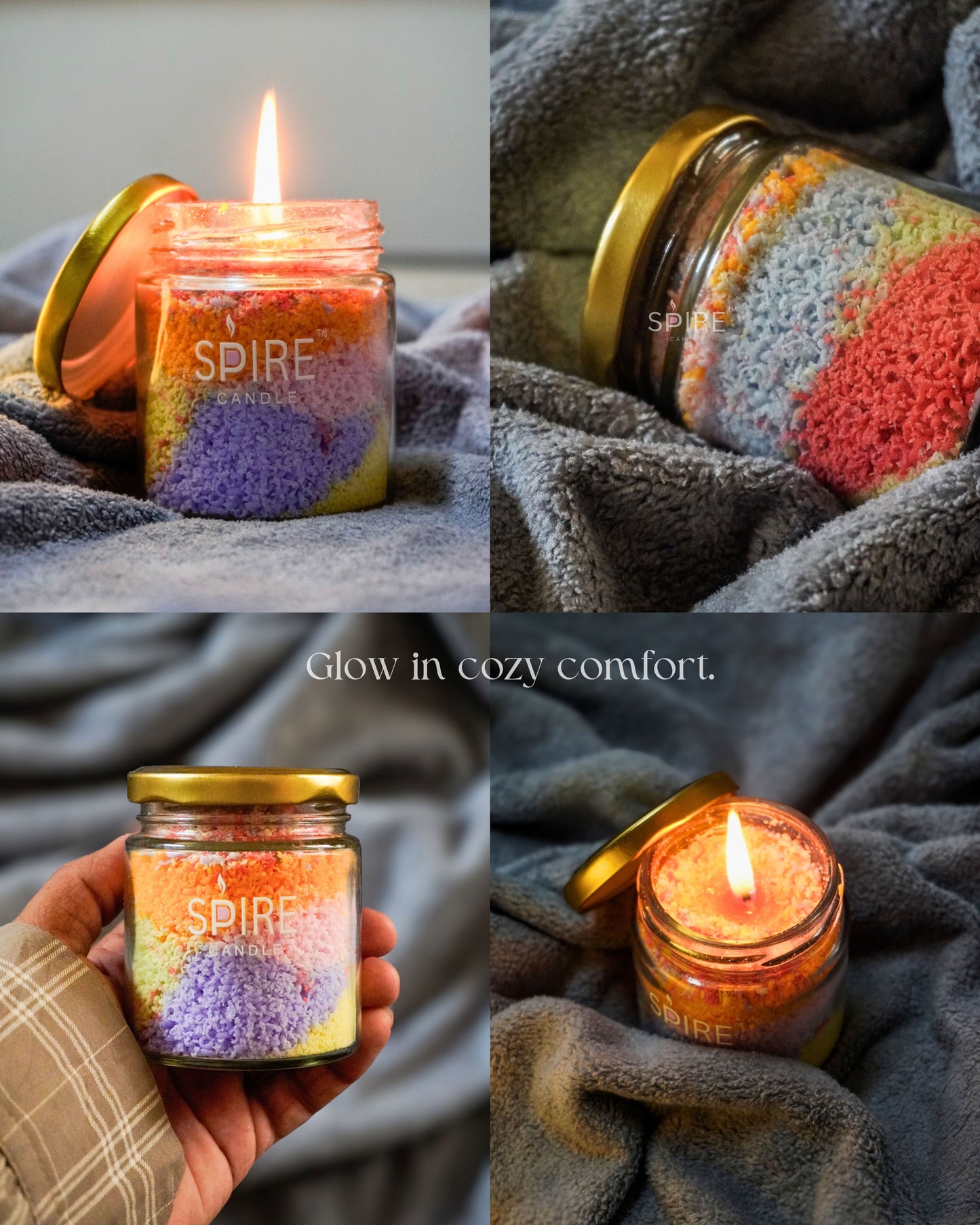 Snuggle Flame candle (Look like woolen) - 200 ml