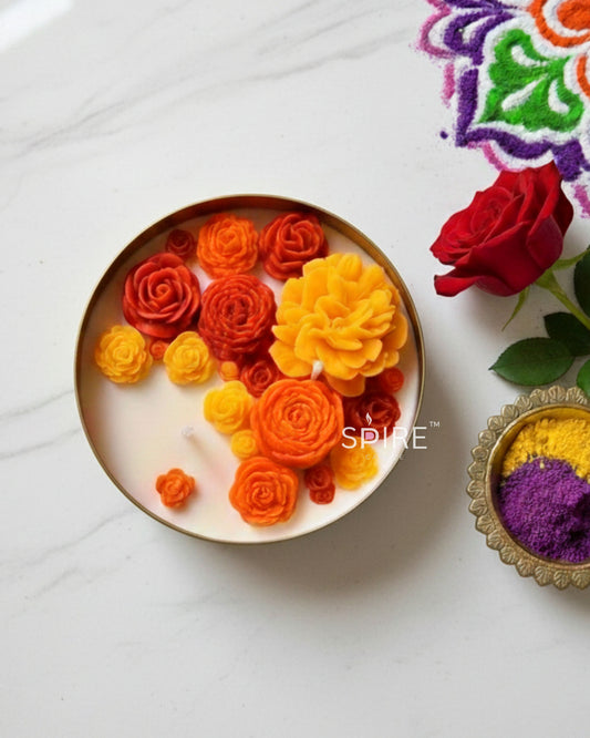 Shagun Floral Urli candle
