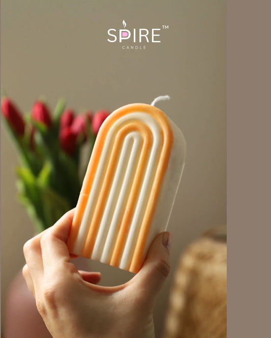 4 color Line Rainbow candle