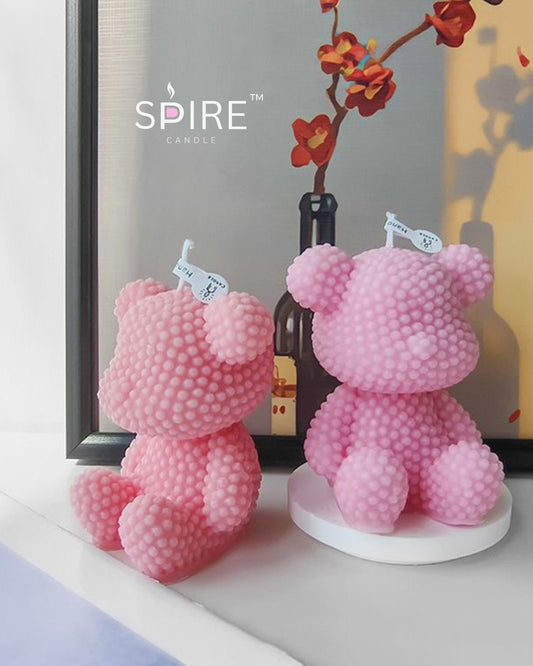 Dotted Teddy candle