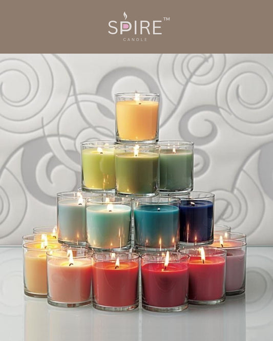 Simple Color Glass Jar Candle