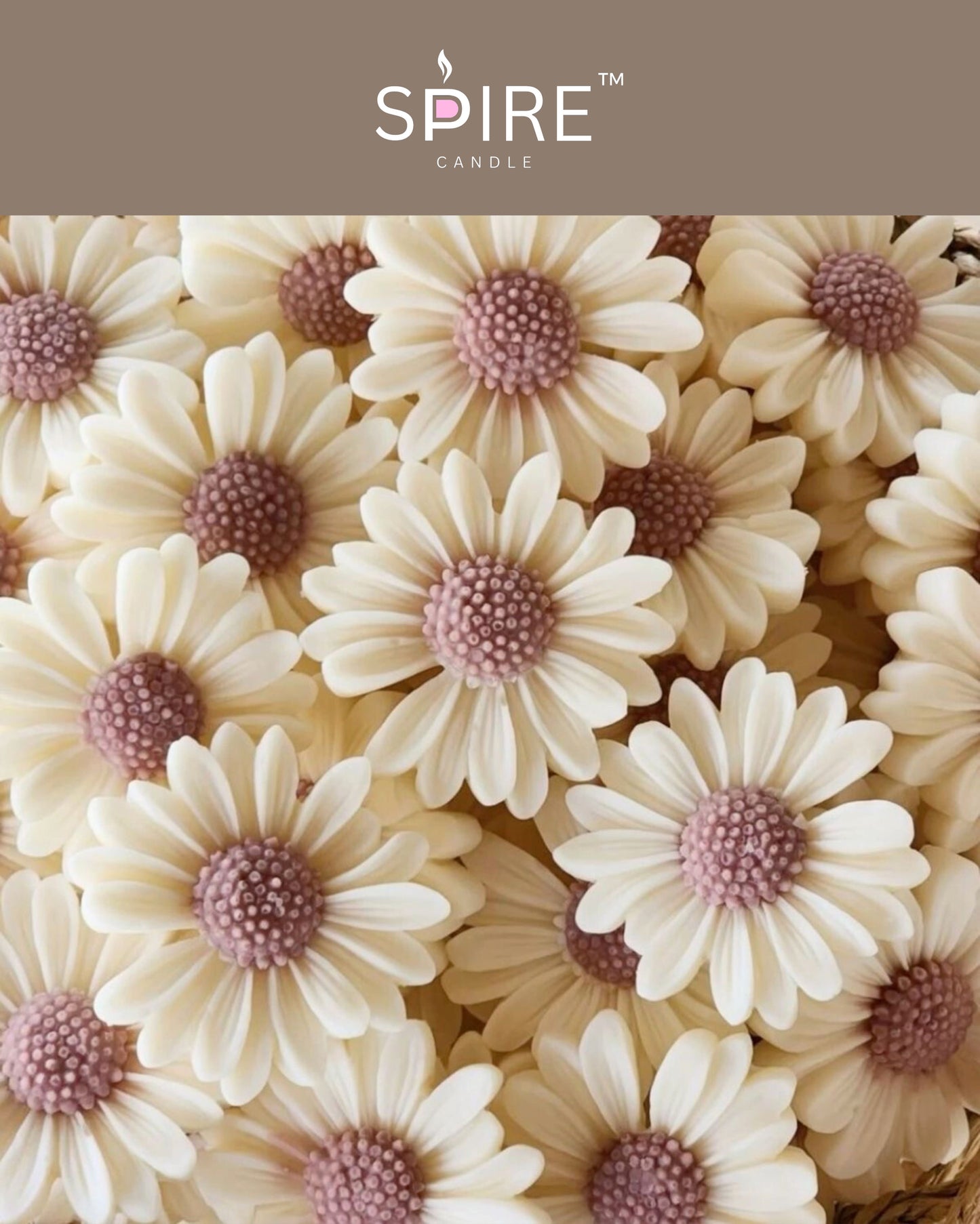 Daisy flower candle