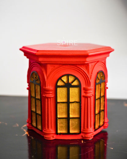 GOLDEN WINDOW RED CONCRETE JAR CANDLE