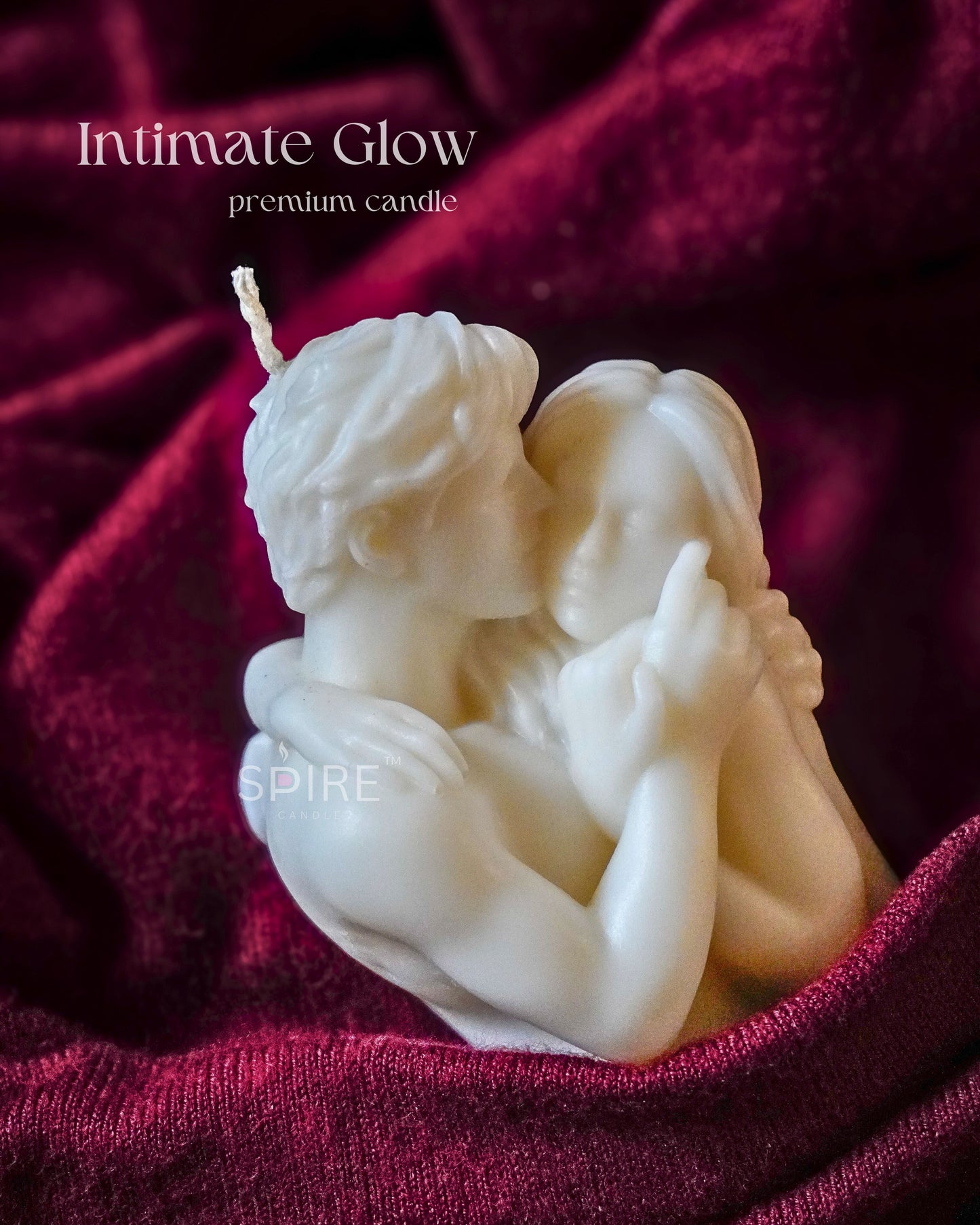 Intimate couple candle