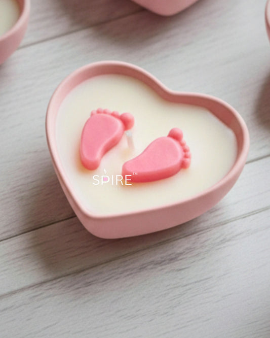 Little Footprints Bliss Candle (Floral Fragrance) - concrete bowl with seprate box