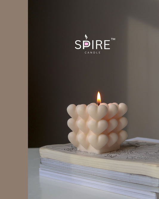 Heart Bubble Candle