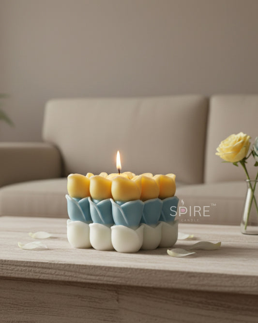 Rose Cube Candle