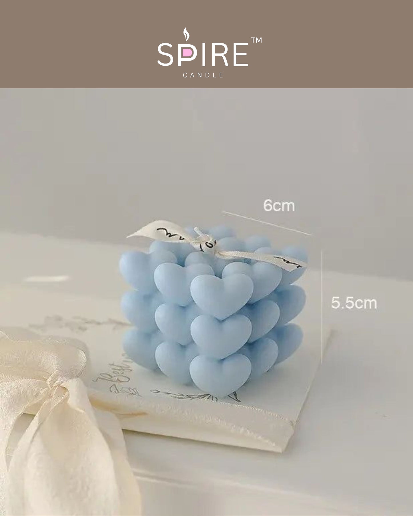 Heart Bubble Candle