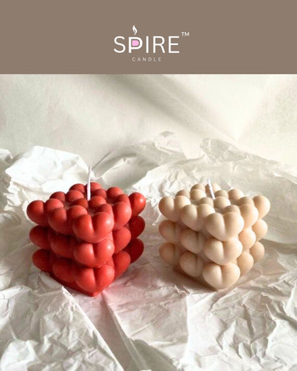 Heart Bubble Candle