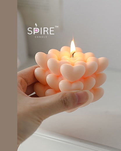 Heart Bubble Candle