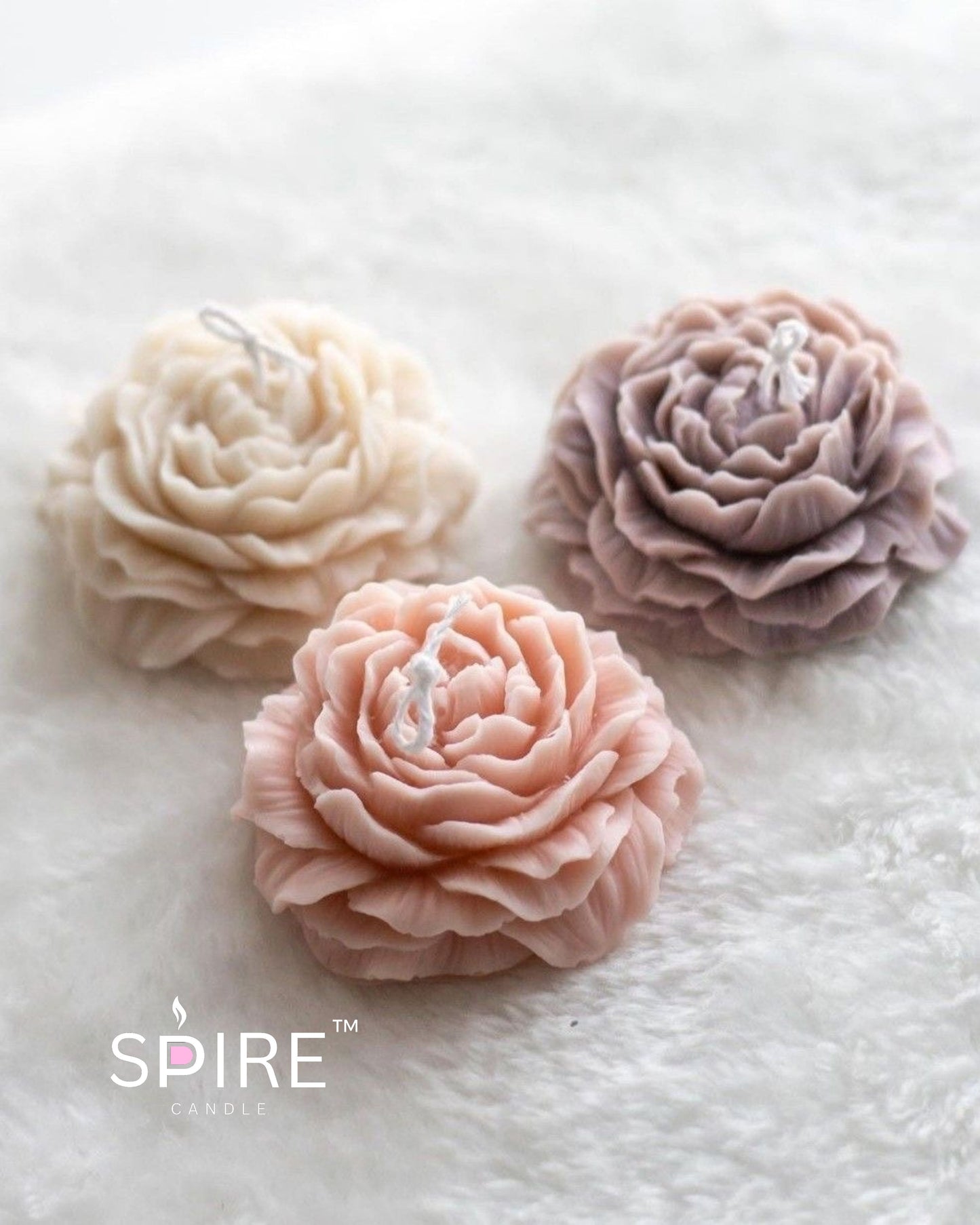 Peony Flower Candle