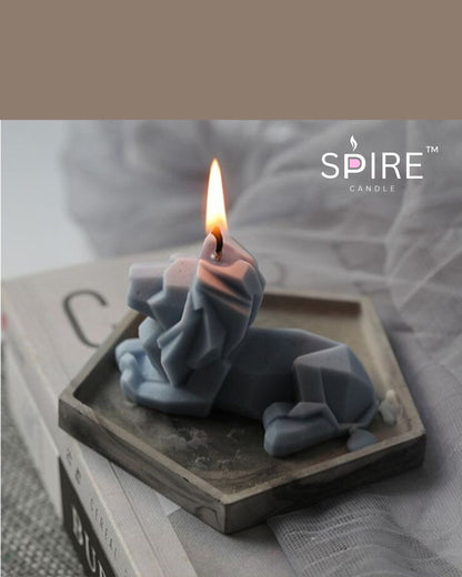 Crystal Lion Candle