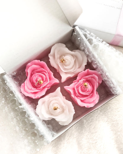 Rose Petals Heart Candle