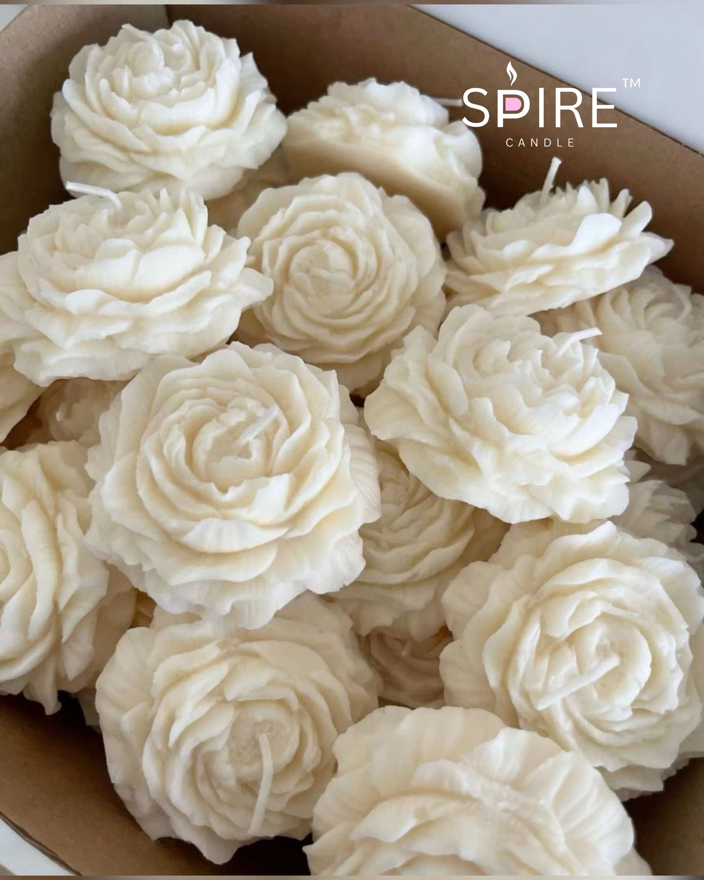 Peony Flower Candle