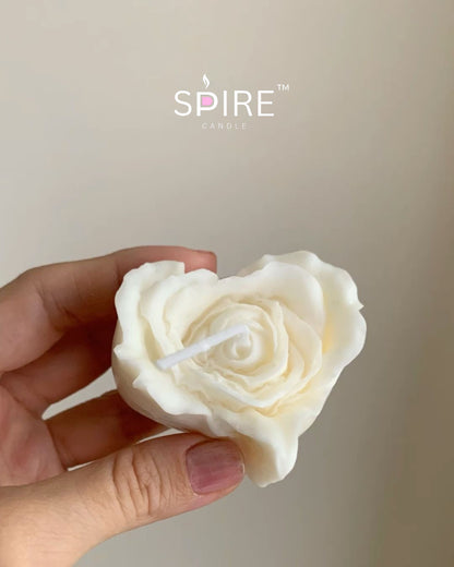 Rose Petals Heart Candle