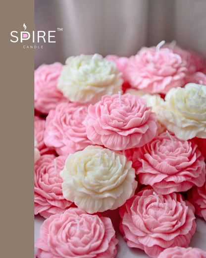 Peony Flower Candle