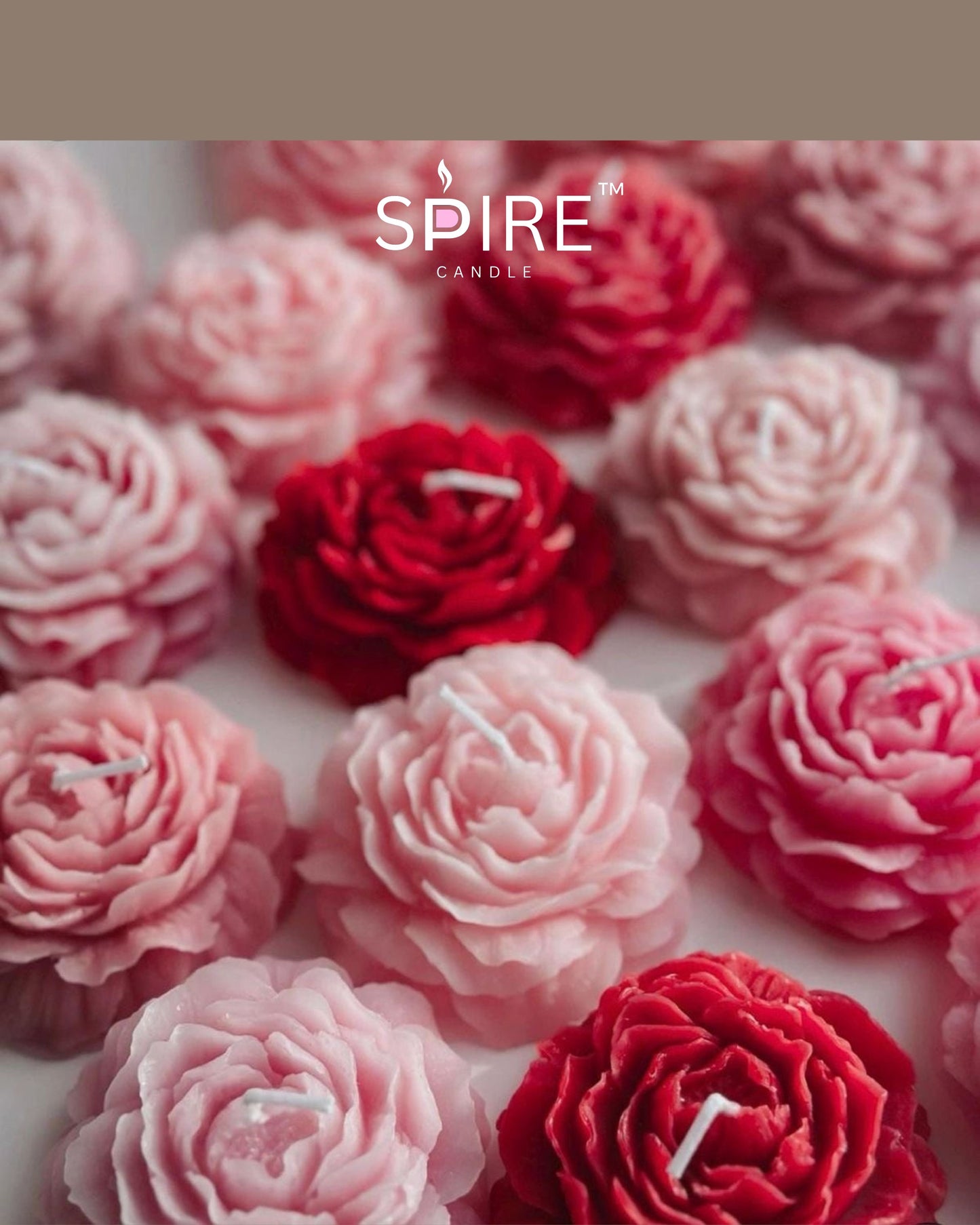 Peony Flower Candle