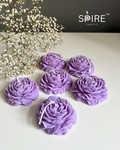 Peony Flower Candle