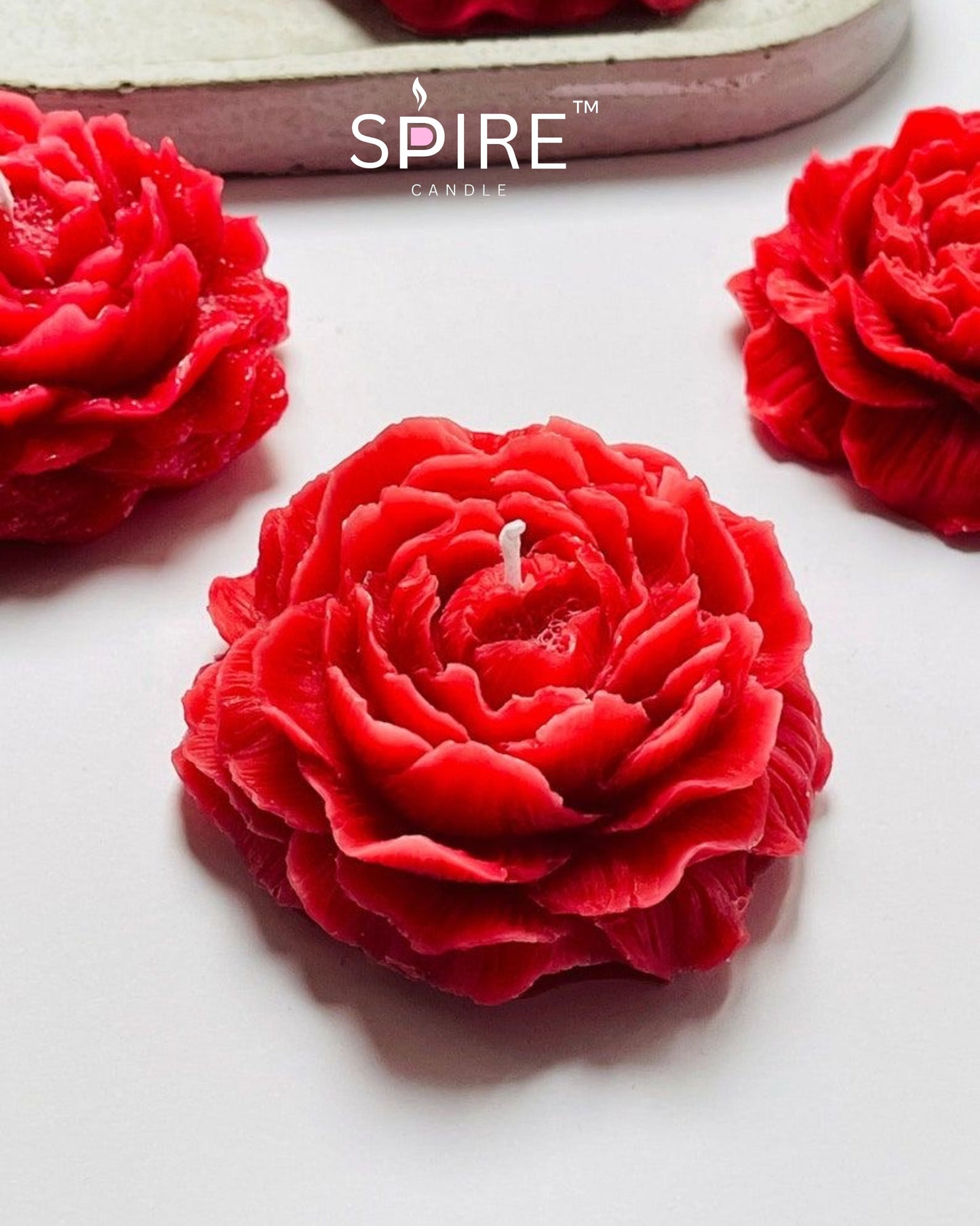 Peony Flower Candle